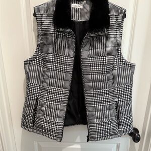 Calvin Klein Black and White Patterned Vest